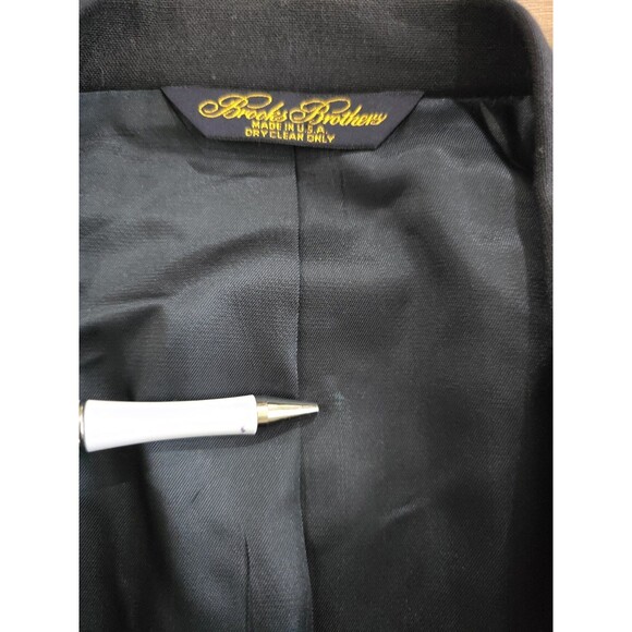 Brooks Brothers 1818 Men Blazer 45R Dark Blue Gold Buttons Classic Sport Coat - Picture 9 of 14